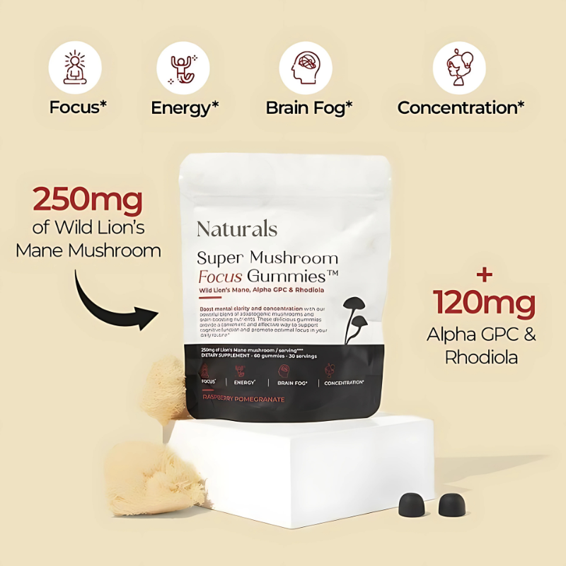 Naturals™ Super Mushroom Focus Gummies